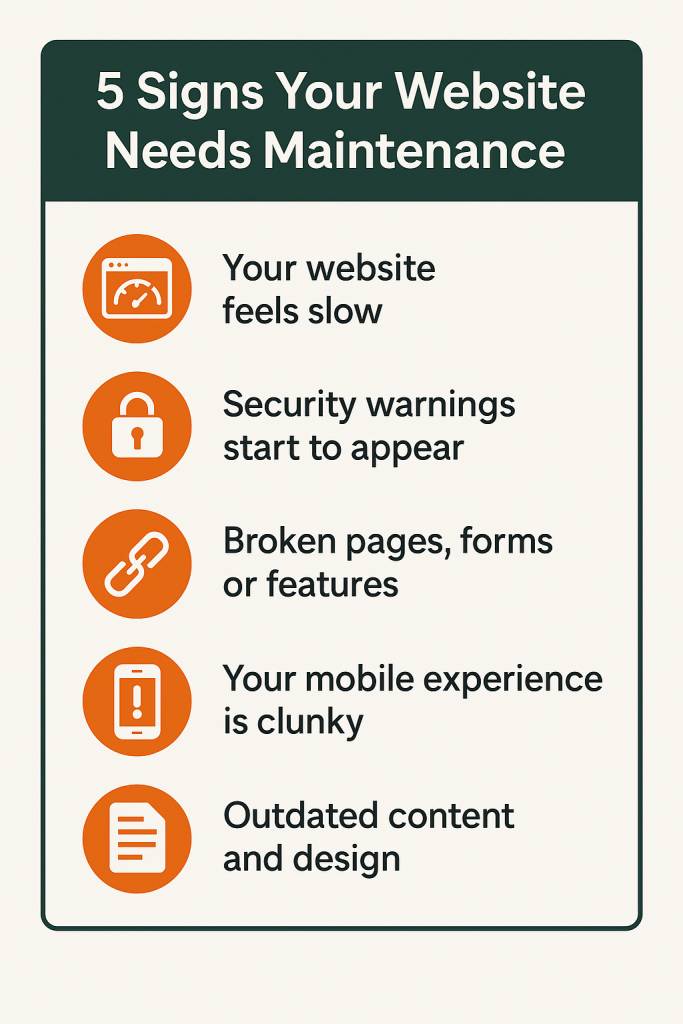 5 signs your website means maintenance