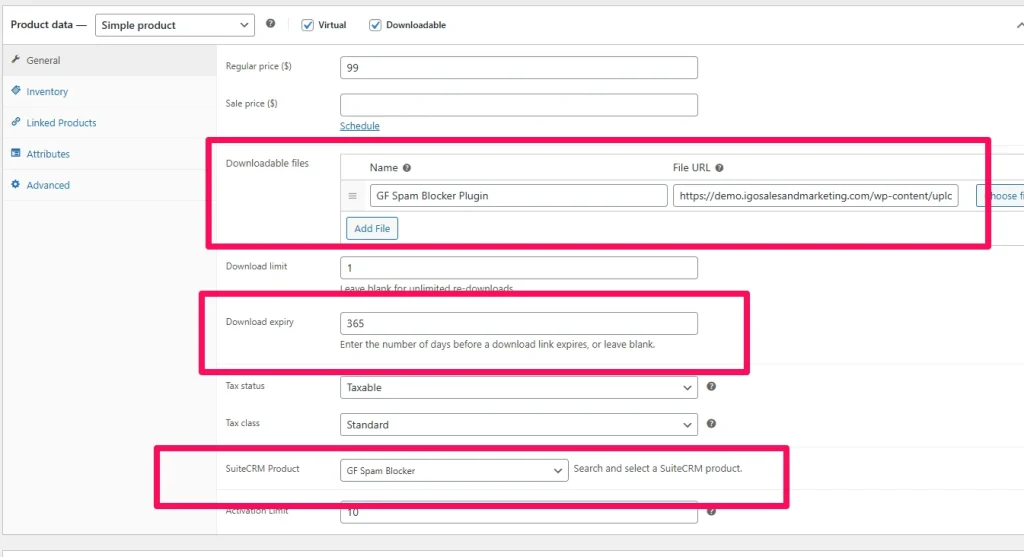 woocommerce license product for suitecrm