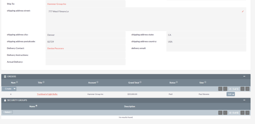 order management with suitecrm