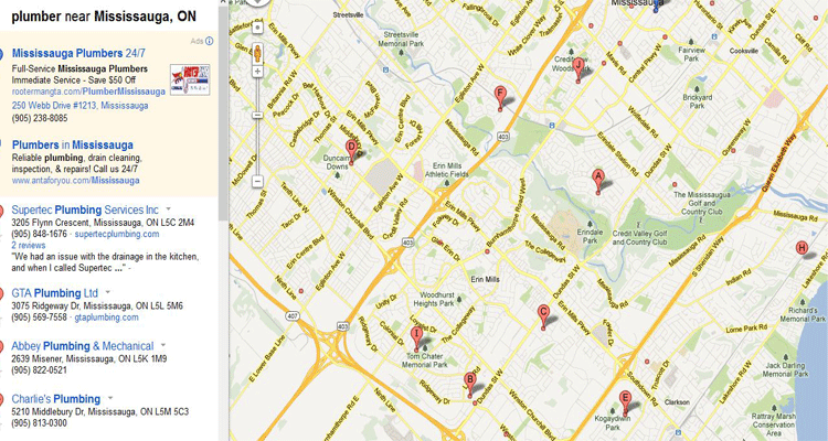 local search optimization for plumbers in mississauga