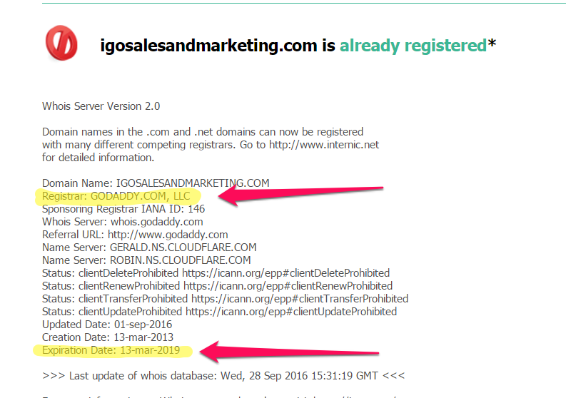domain name registration example