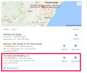 google local business listing local seo