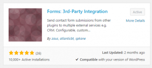 integrate suitecrm with contact forms