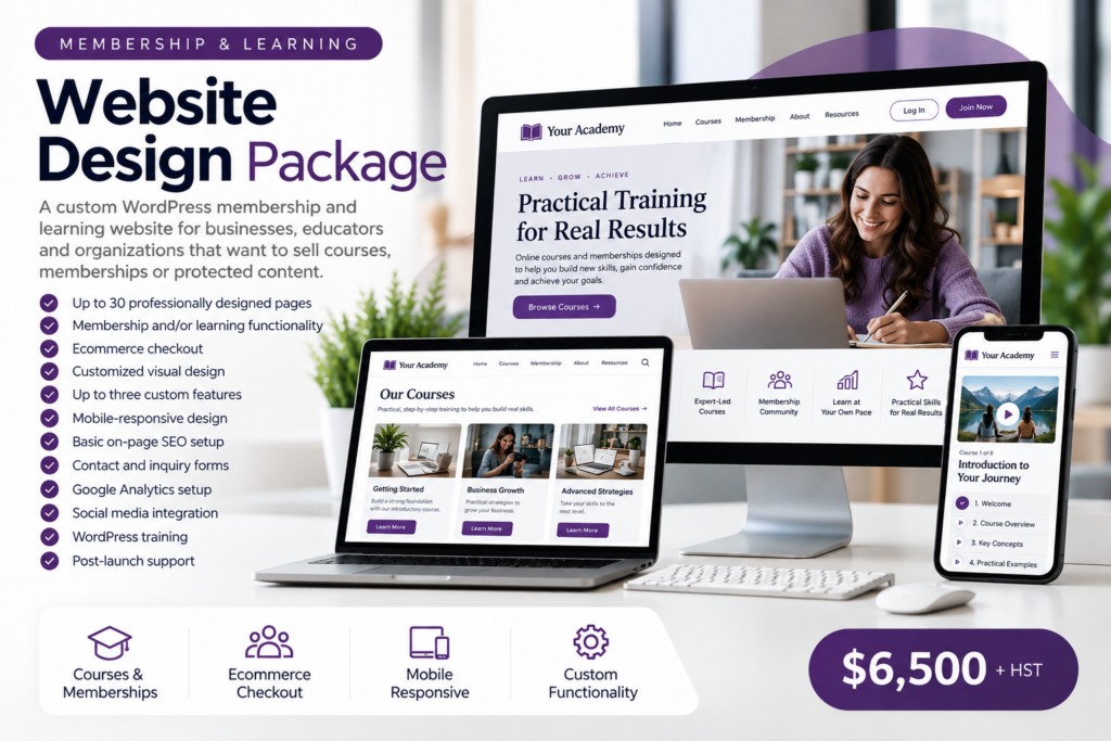 membership learning website design service