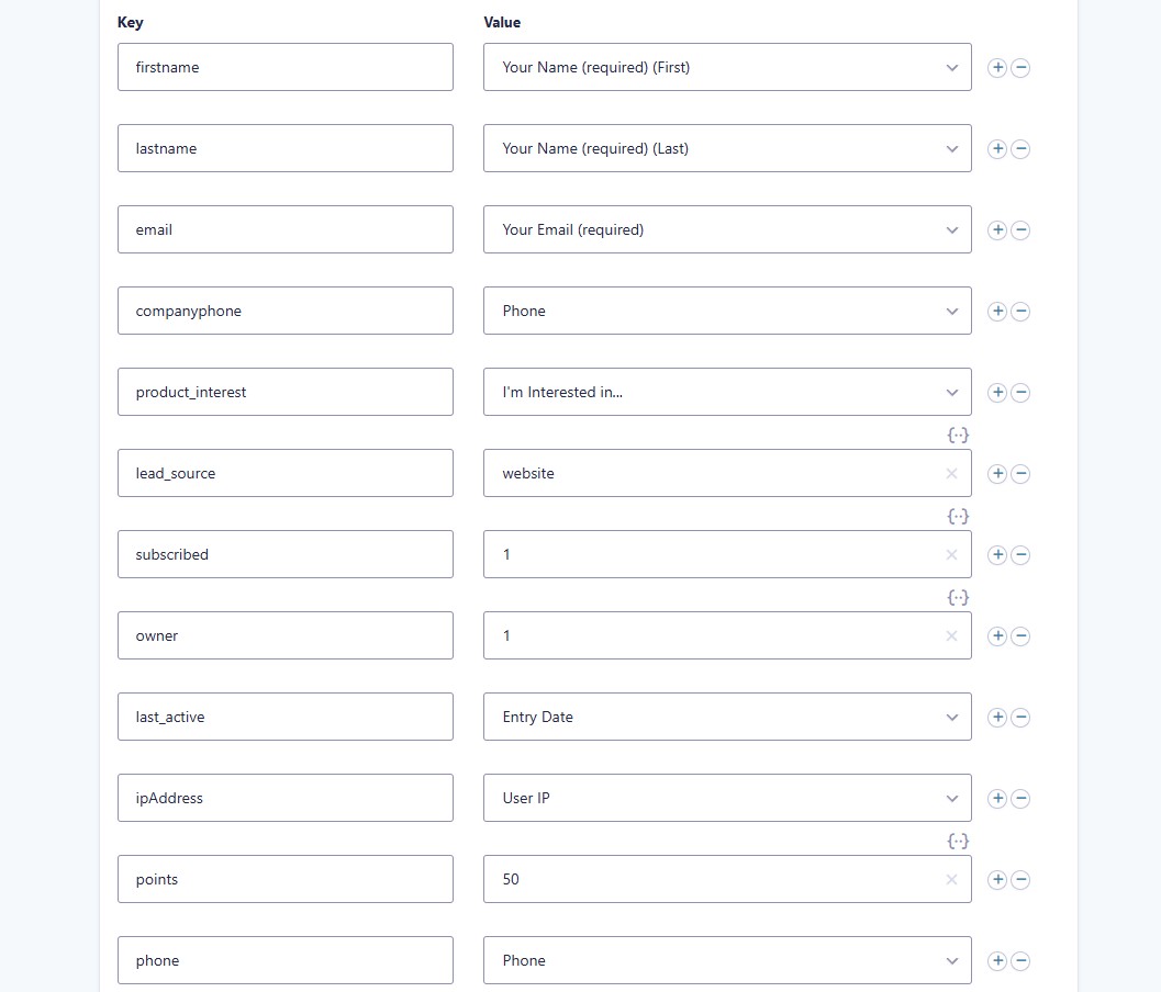 suitecrm Gravity Forms API